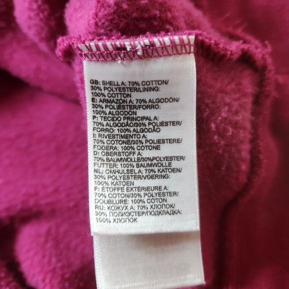 The North Face Hoodie Women's Large Pullover with Lined Hood Color: Fuschia - Picture 5 of 7